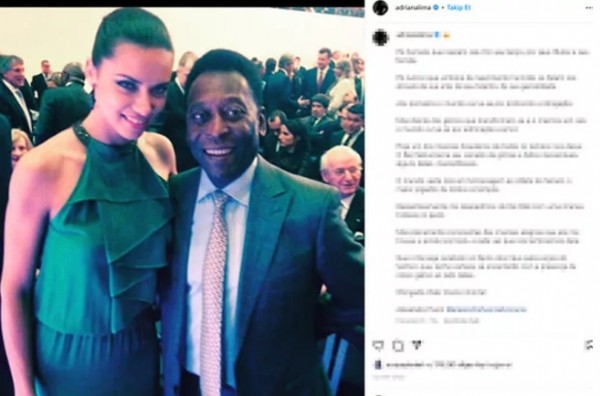 Adriana Lima'dan Pele'ye duygusal veda!